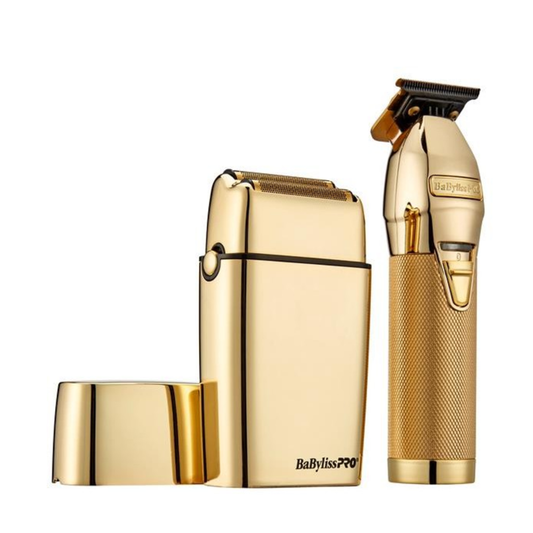 BabylissPro GoldFX+ Lithium Trimmer and Double Foil Shaver Prepack Set