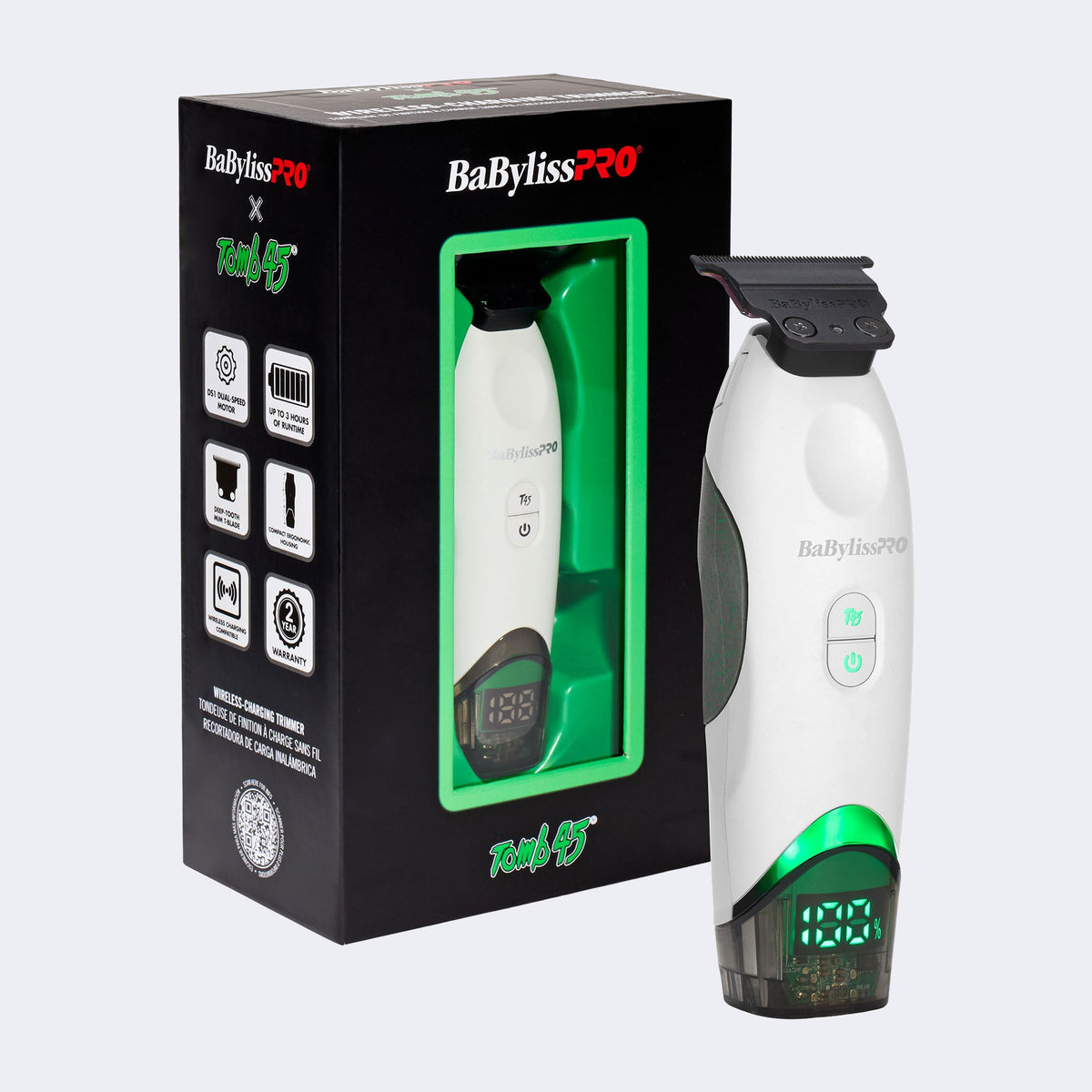BabylissPro x Tomb45 Wireless Charging Trimmer White by BabylissPro - Sustainable Living (View 5)