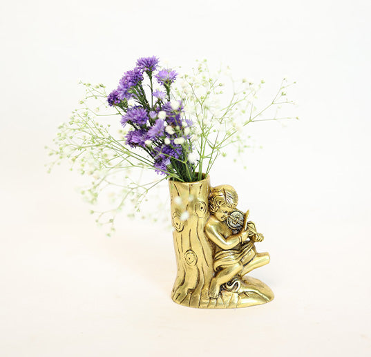 BRASS FLOWER VASE