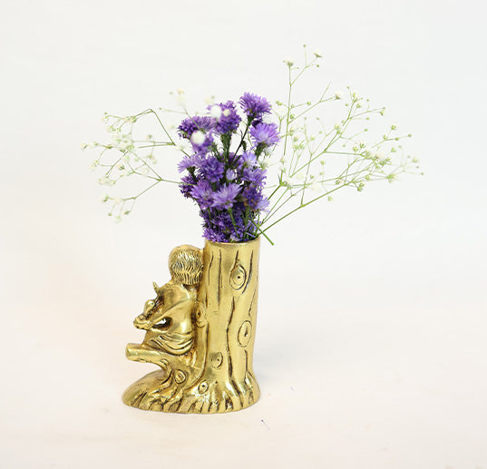 BRASS FLOWER VASE