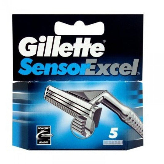 Gillette Sensor Excel Double-Blade Catridges - 5 Pack - Mach III Blades