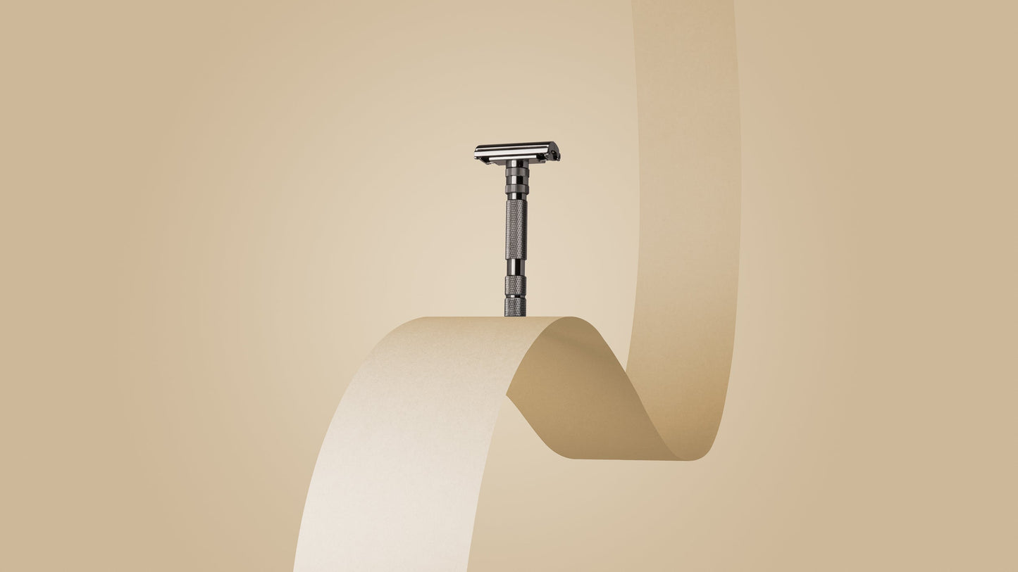 Rockwell T2 Adjustable Twist-To-Open DE Safety Razor - Gunmetal
