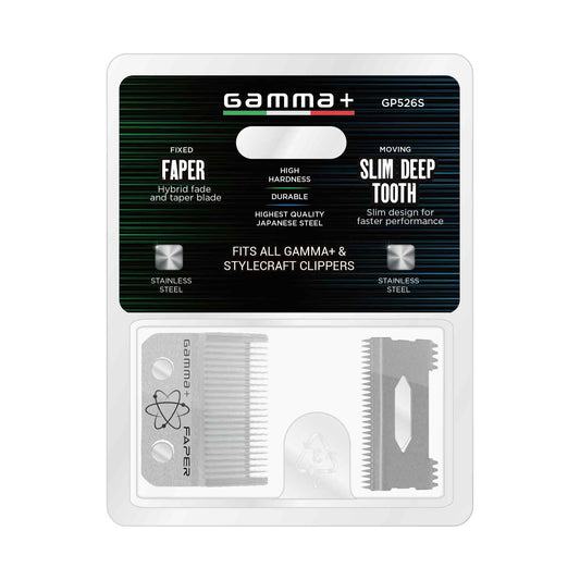 Gamma + Fixed Steel Faper Blade + Deep Slim Cutting Blade Set
