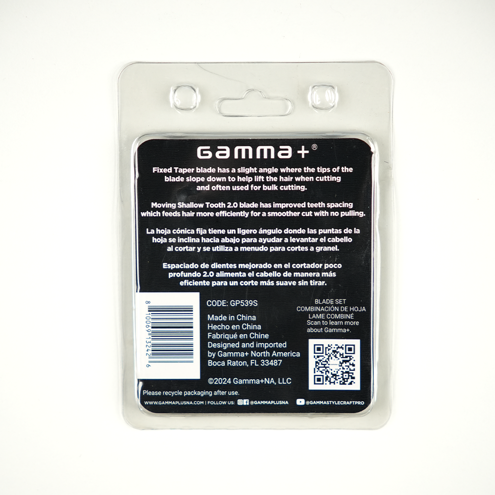 Gamma + Fixed Stainless Steel Replacement Taper Blade