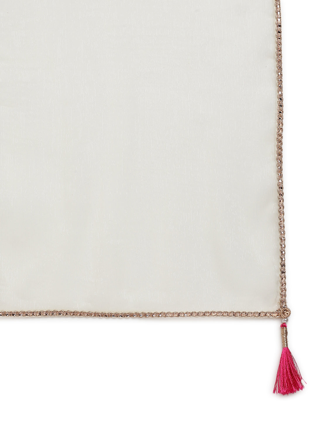 Girl Floral Buta Suit Set - Cream