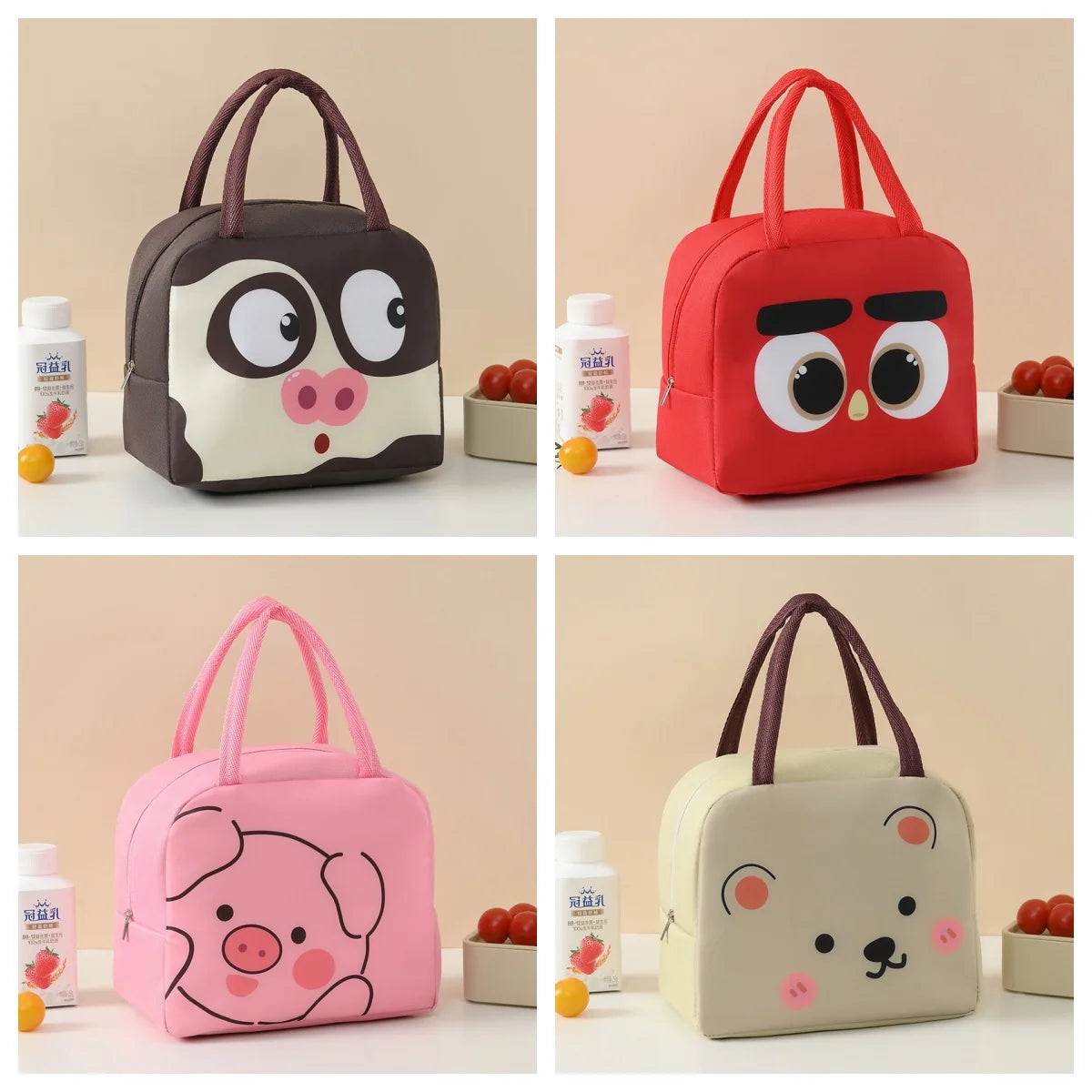 Cute Cartoon Waterproof Large Capacity Lunch Bag Lunch Box Storage Bag Unisex – Image 3 - Image 4