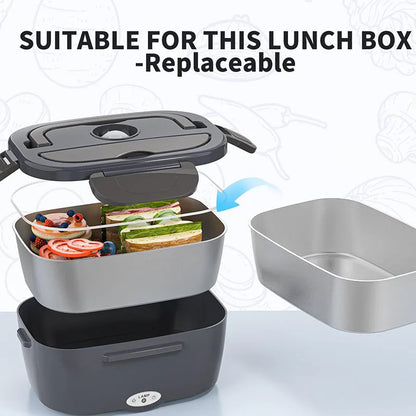 Portable Electric Lunch Box | 1.3–1.5L Stainless Steel Food Heater, Leakproof Design for Canada & Cold Climates – Image 4