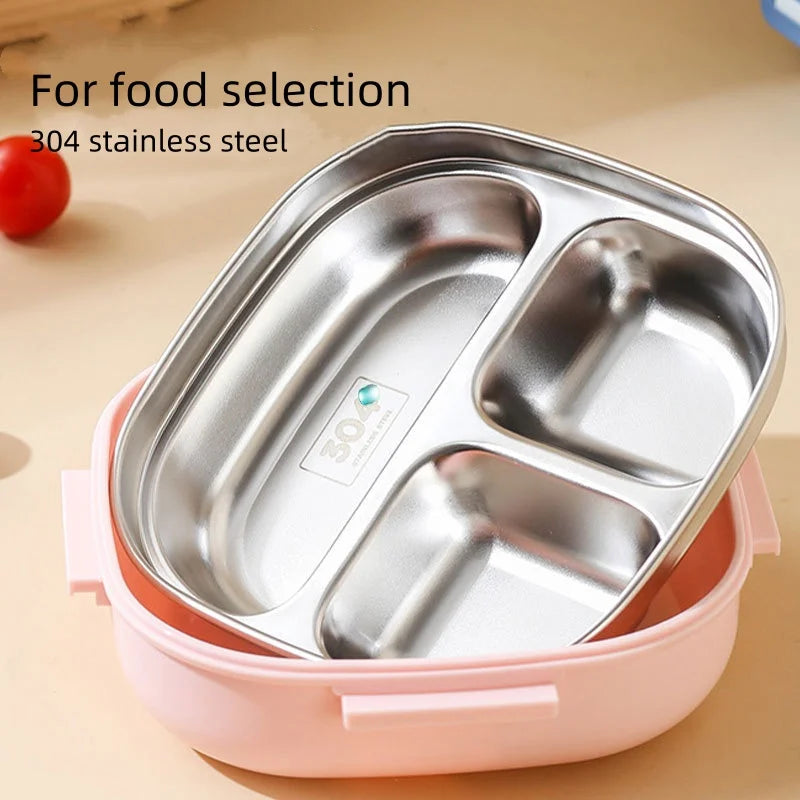 New Arrival Bpa-free Stainless Steel Lunch Box Korea Silicone Lid Eco-friendly Children's Dishwasher Bento Box Storage – Image 2