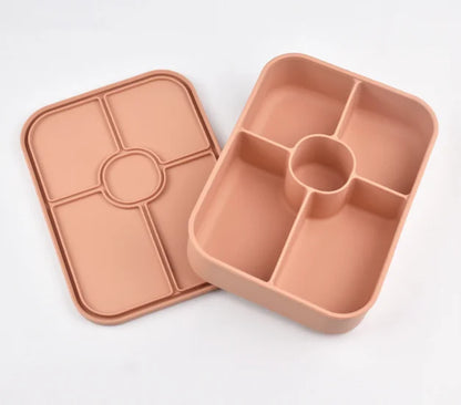 1100ml  BPA Free Microwavable Silicone Food Container Storage Heat-resistant Bento Lunch Box Colorful for Adult – Image 4