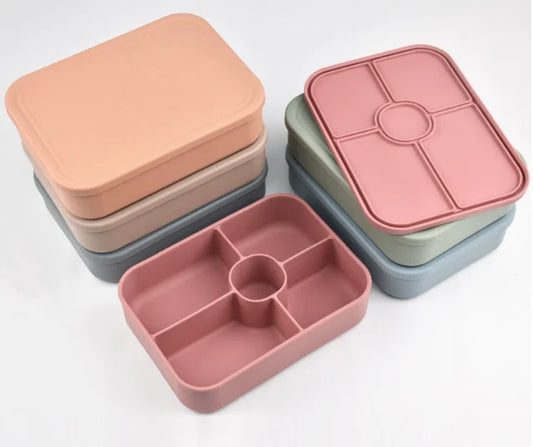 1100ml  BPA Free Microwavable Silicone Food Container Storage Heat-resistant Bento Lunch Box Colorful for Adult – Sama Homes