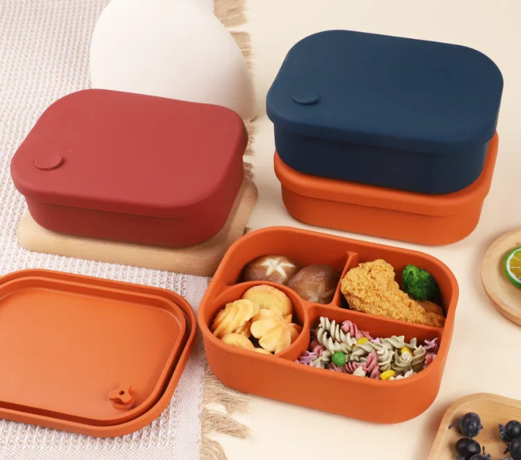 BPA Free Microwave Safe Silicone Food Container Heat-resistant Bento Lunch Box Container – Image 6 - Image 7