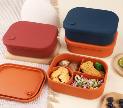 BPA Free Microwave Safe Silicone Food Container Heat-resistant Bento Lunch Box Container – Image 6