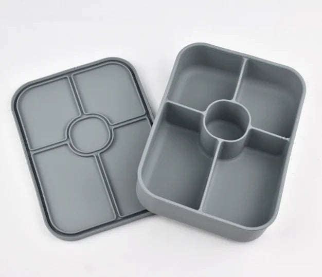 1100ml  BPA Free Microwavable Silicone Food Container Storage Heat-resistant Bento Lunch Box Colorful for Adult – Image 10