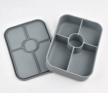 1100ml  BPA Free Microwavable Silicone Food Container Storage Heat-resistant Bento Lunch Box Colorful for Adult – Image 10