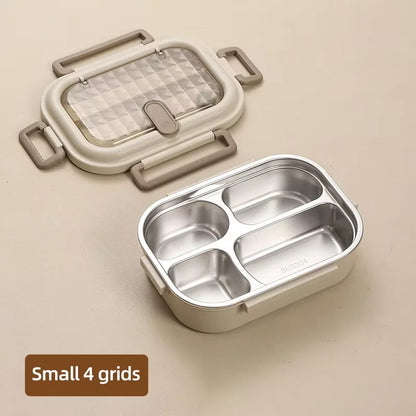 Premium 304 Stainless Steel Lunch Box – 4 Compartments, Leak-Proof, Eco-Friendly, Reusable Food Storage for Adults & Kids – Image 9