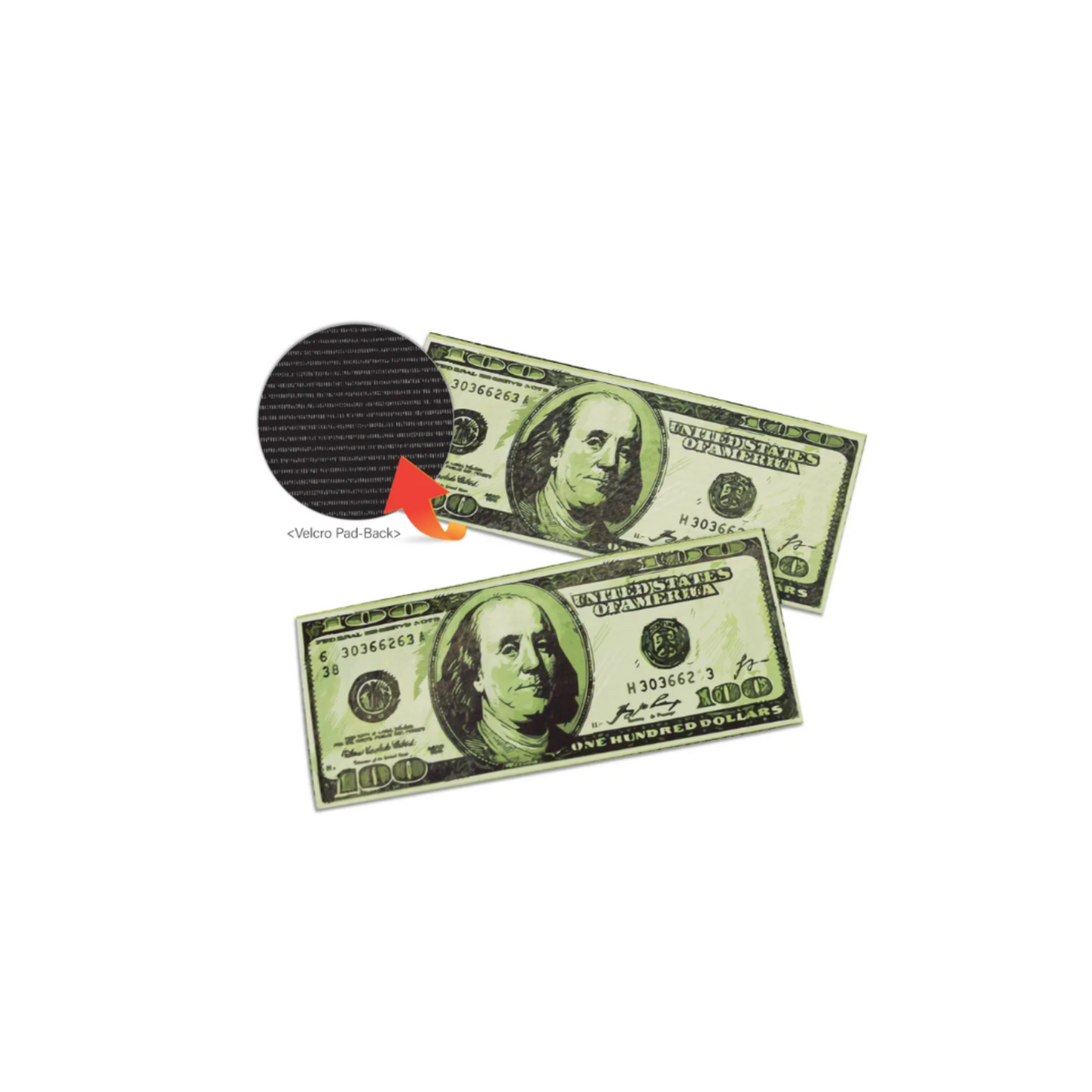 Black Ice Hair Gripper Money Velcro Pads (2 pc) by Black Ice - Sustainable Living (View 2)