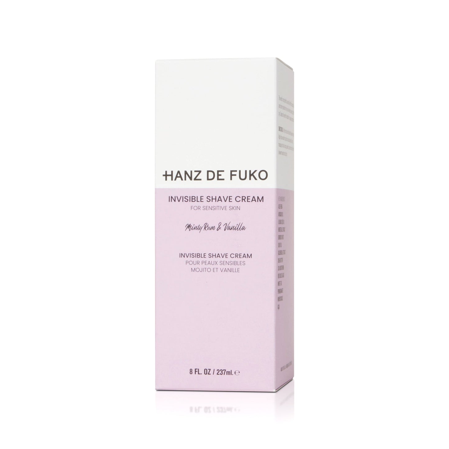 Hanz de Fuko Invisible Shave Cream - Precision Glide Formula, 8oz