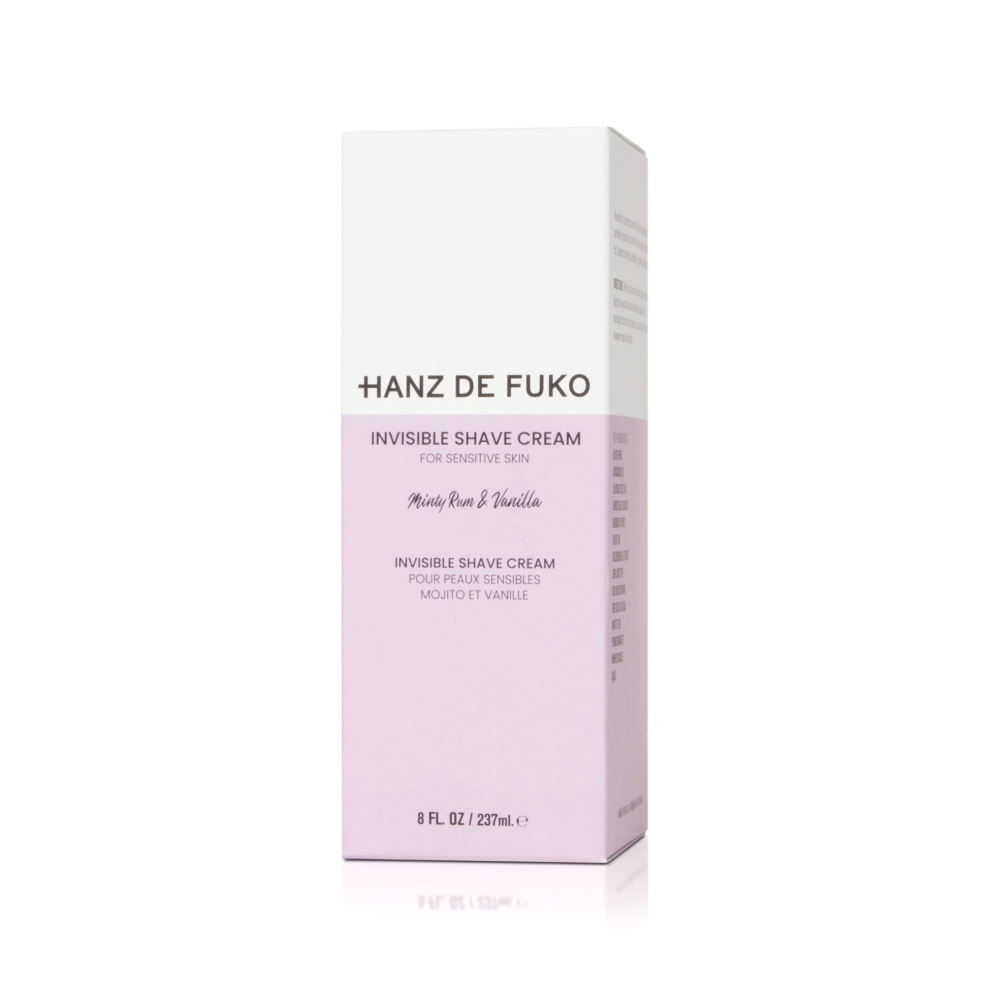Hanz de Fuko Invisible Shave Cream - Precision Glide Formula, 8oz - Image 3