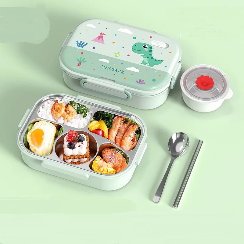 316 Stainless Steel Insulated Bento Lunch Box for Kids Cartoon Food Grade Portable Thermal Compartments Cute Children's Lunch – Sama Homes - Image 2