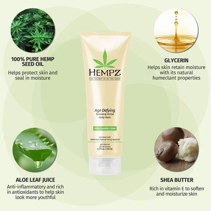 Age-Defying Renewing Herbal Body Wash 8.5 OZ. by Hempz - Sustainable Living (View 2)