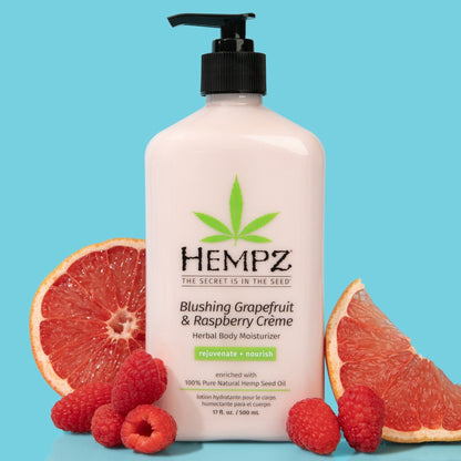 Blushing Grapefruit & Raspberry Creme Herbal Body Moisturizer 17 OZ. by Hempz - Sustainable Living (View 2)