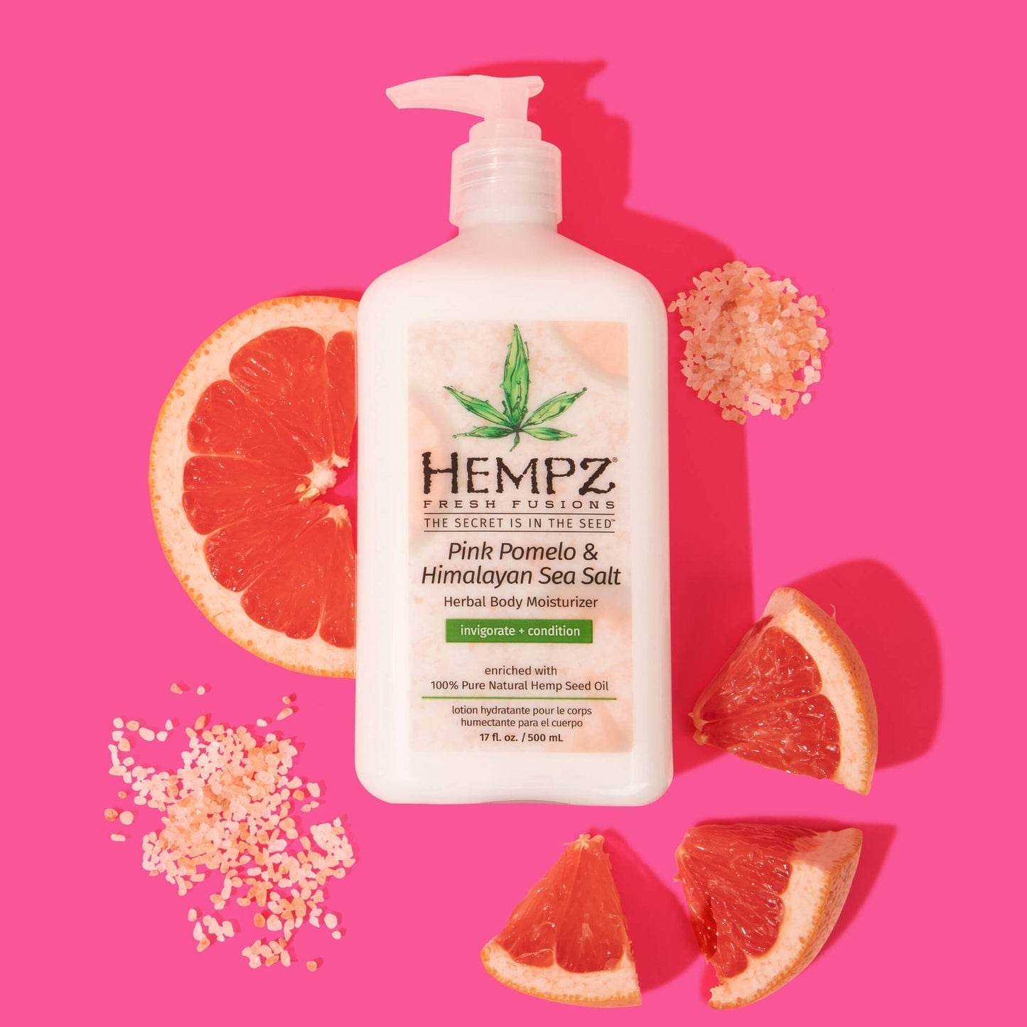 Fresh Fusions Pink Pomelo & Himalayan Sea Salt Herbal Body Moisturizer 17 OZ.