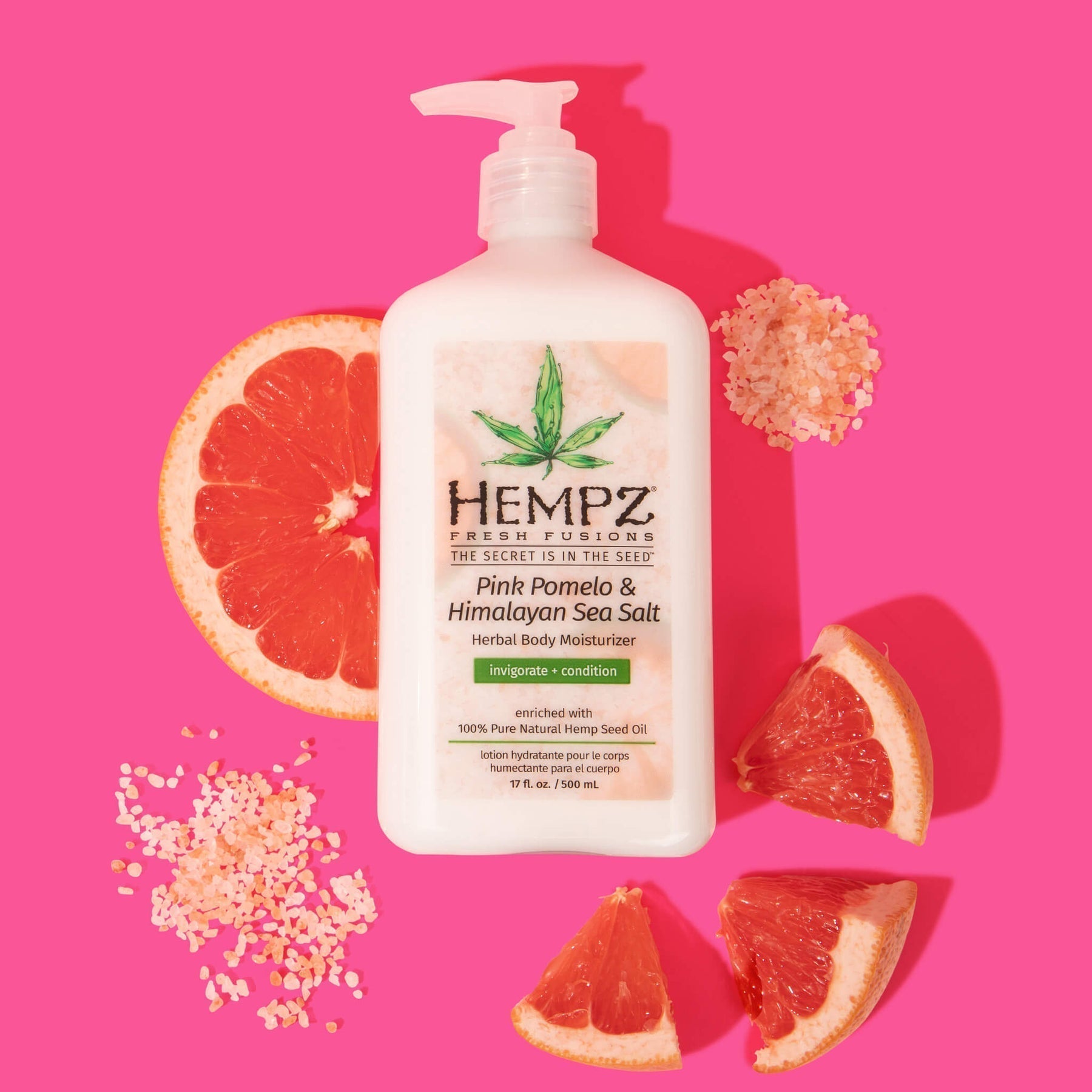Fresh Fusions Pink Pomelo & Himalayan Sea Salt Herbal Body Moisturizer 17 OZ. - Image 2