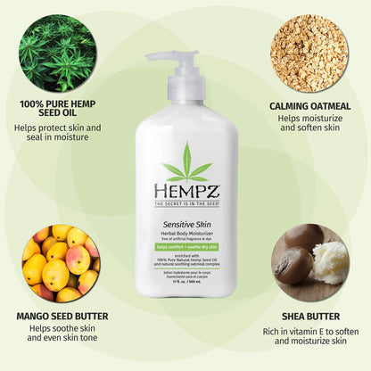 Sensitive Skin Herbal Body Moisturizer 17oz. by Hempz - Sustainable Living (View 3)