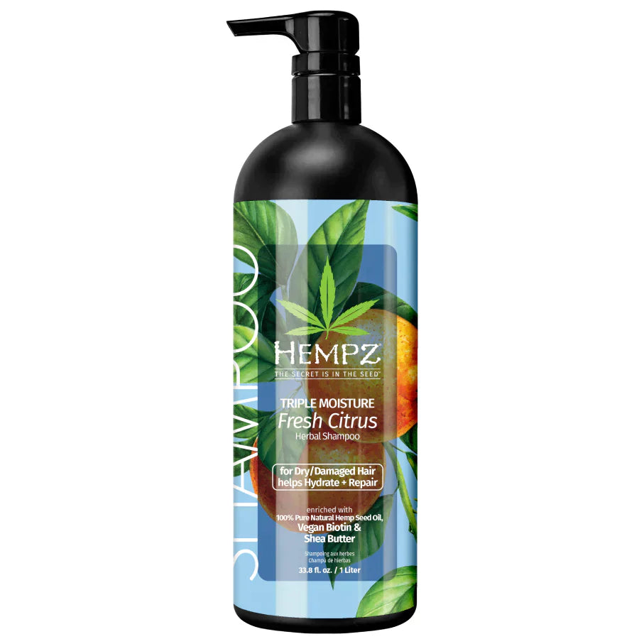 Hempz Triple Moisture Fresh Citrus Herbal Shampoo 1000 ml - Eco-friendly - Sama Homes