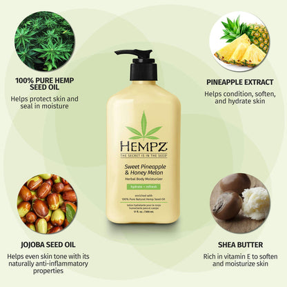 Sweet Pineapple & Honey Melon Herbal Body Moisturizer by Hempz - Sustainable Living (View 2)