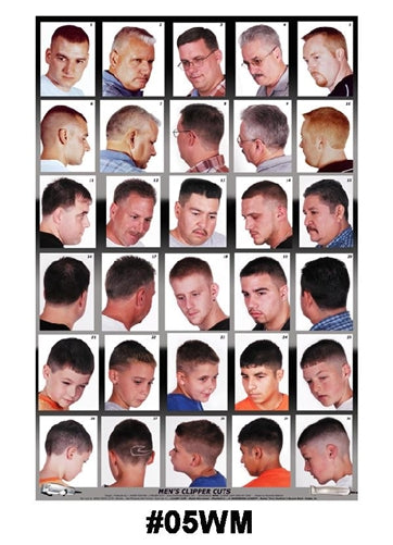 MD Barber Barber Poster Mens Hairstyles 05WM by MD Barber - Sustainable Living