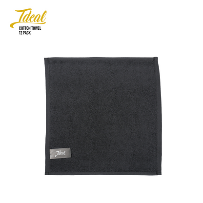Ideal Cotton Barber Towels Black 12"x12" (12 Pack) by Ideal Accessories - Sustainable Living (View 4)