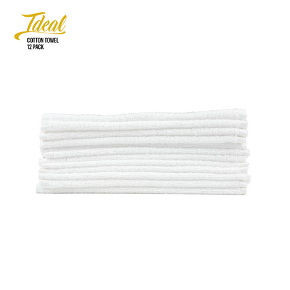 Ideal Cotton Barber Towels White 12"x12" (12 Pack) by Ideal Accessories - Sustainable Living (View 2)