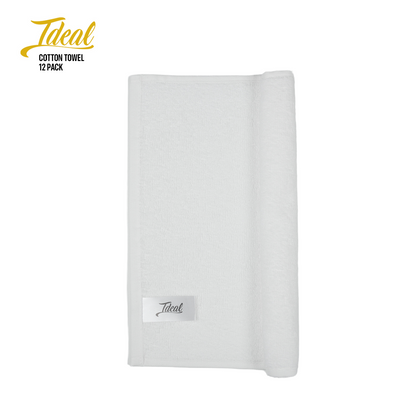 Ideal Cotton Barber Towels White 12"x12" (12 Pack) by Ideal Accessories - Sustainable Living (View 3)