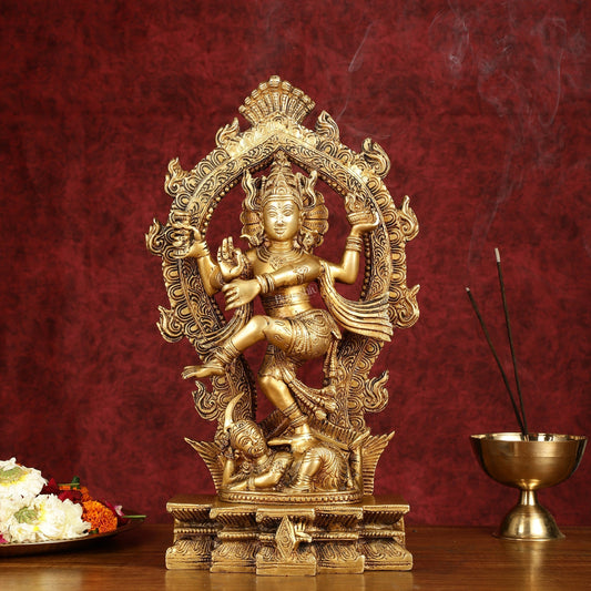 Exquisite 16-Inch Pure Brass Nataraja Statue - Handcrafted Sculpture - Sama Homes Idol - Brass Sculpture