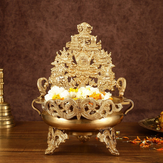 Pure Brass Urli Bowl Antique Style | 12 inch – Sama Homes