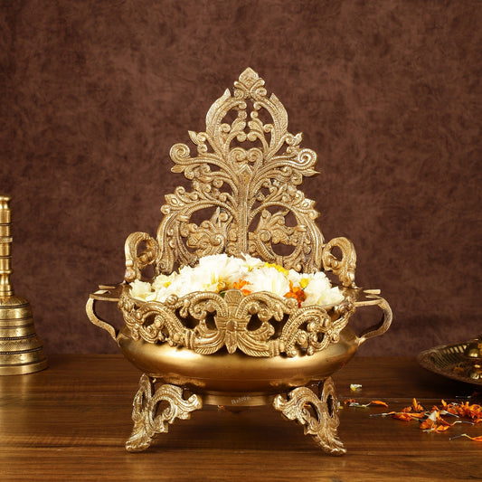 Elegant Brass Urli Bowl | Height: 12 inch – Sama Homes