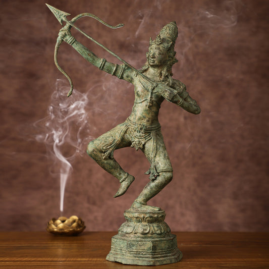 Vintage Indonesian Bronze Rama Sculpture | Height: 18 inch - Sama Homes Idol - Brass Sculpture