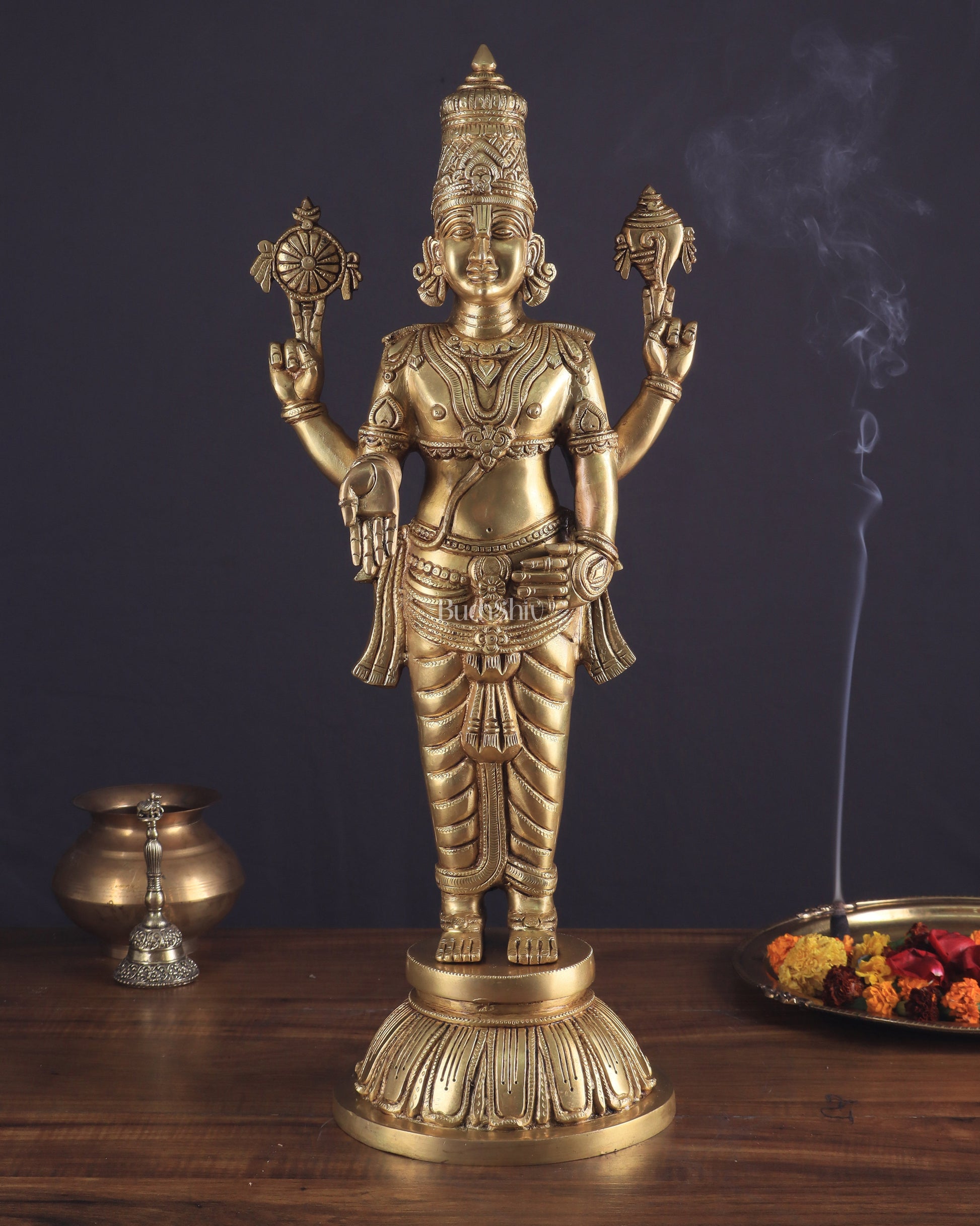 Brass Superfine Lord Venkateshwara Swamy Idol | 23 Inch (58.4 cm) | Divine Blessings - Sama Homes Idol - Brass Sculpture - Eco-friendly - Sama Homes