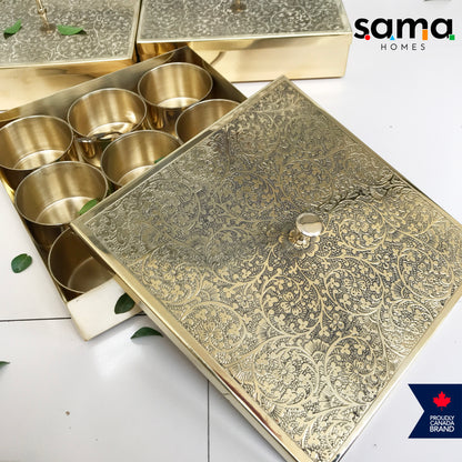 Sama Homes Brass Spicebox square