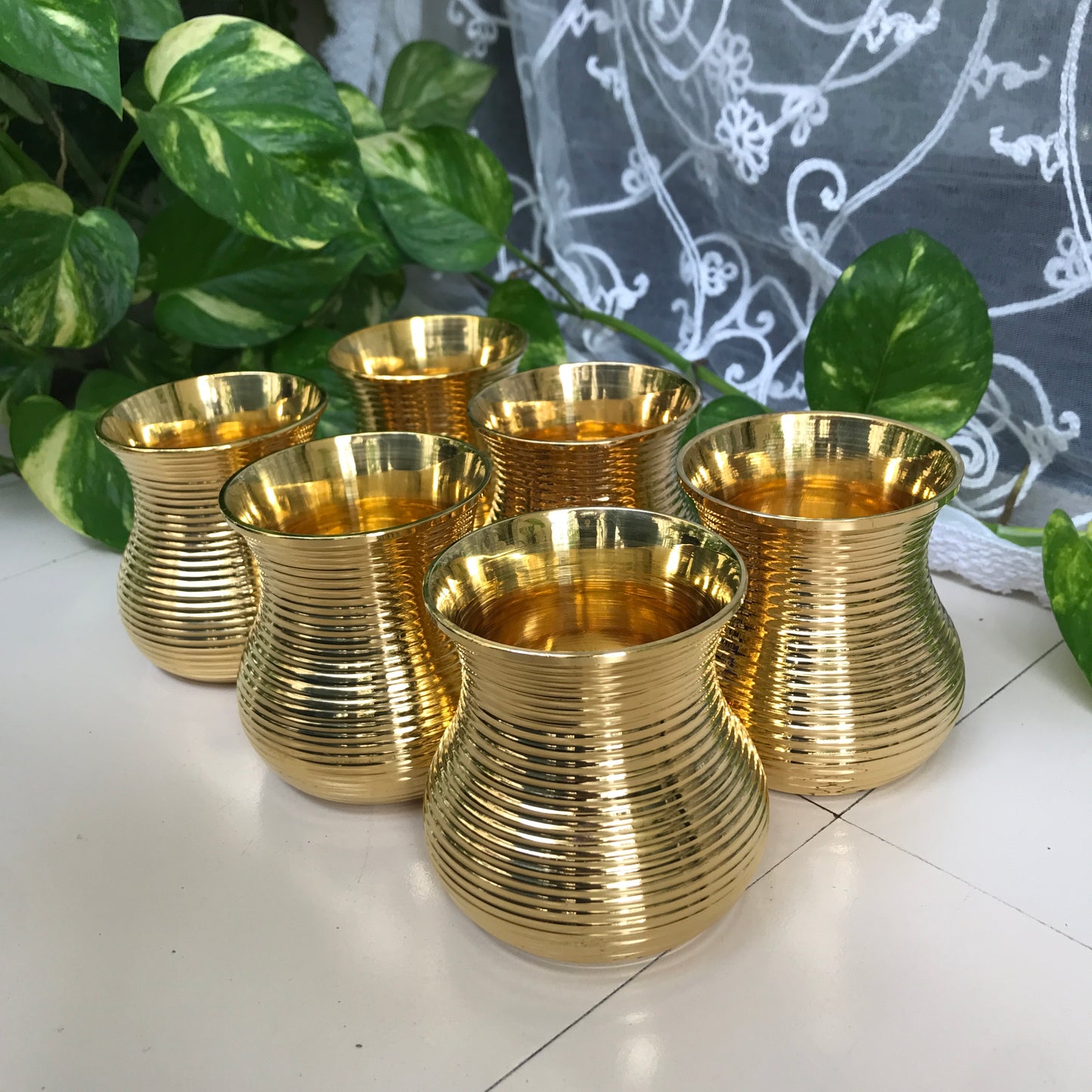 Brass Tumbler set of 6