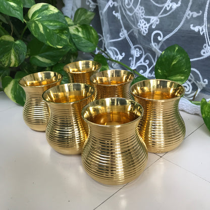 Brass Tumbler set of 6