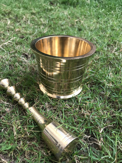 Brass Beetle Khalbatta / Imam Dasta - Traditional Handcrafted Spice Grinder for Kitchens