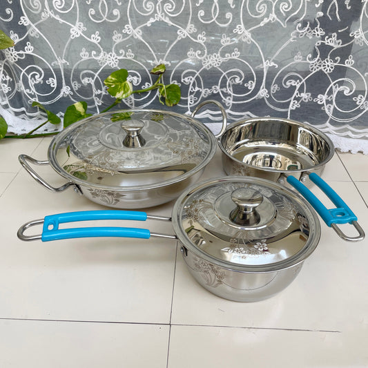 Stainless Steel Cookware set of 5 Pieces | Gift Pack
