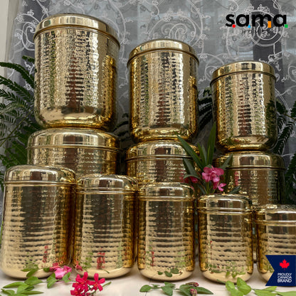 Sama homes Brass Canister set