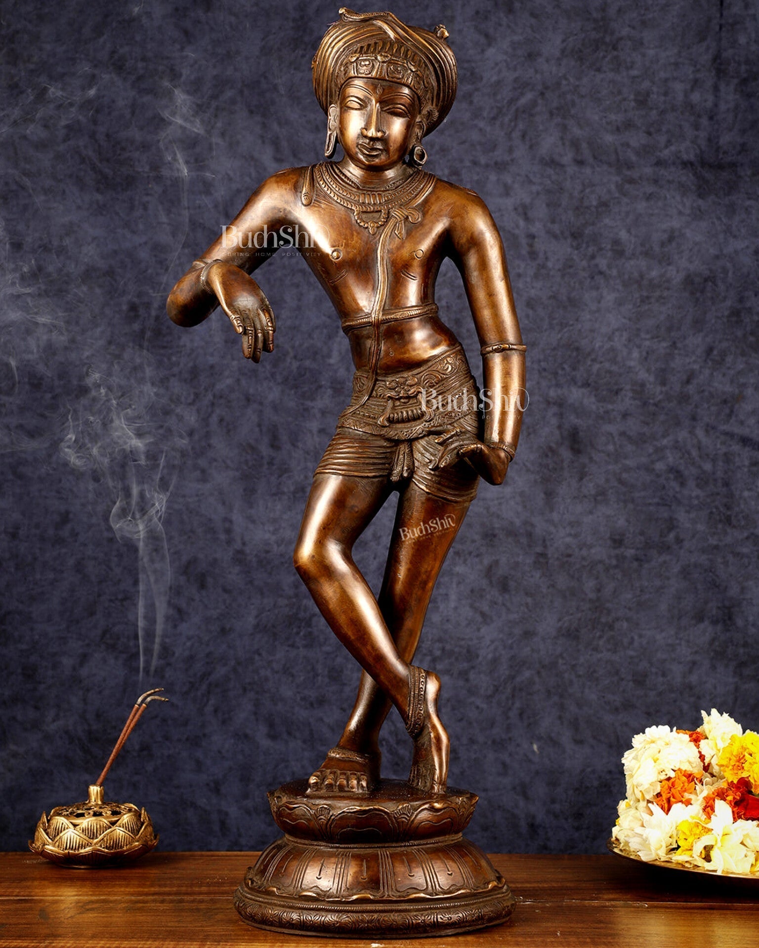 Pure Brass Shiva as Vrishabhavahana Statue 22.5" - Sama Homes Idol - Brass Sculpture - Eco-friendly - Sama Homes