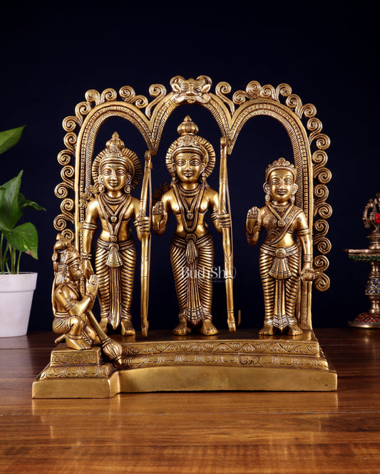Brass Rama Darbar Idol - 12 inch | 100% Certified Copper & Brass - Sama Homes Idol - Brass Sculpture