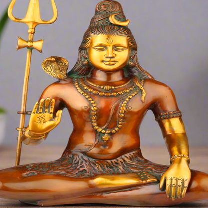 Indian Antique Hindu God Blessing Lord Shiva Shankar Statue Décor Idol 20" by vendor-unknown - Hindu Gods (View 2)