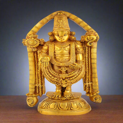 Indian Brass Tirupathi Balaji Large Religious Home Décor Idol Statue 2 Feet by vendor-unknown - Hindu Gods