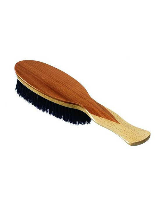 K-CS1B Kent Clothes Brush, Black Bristles, Cherrywood Veneer